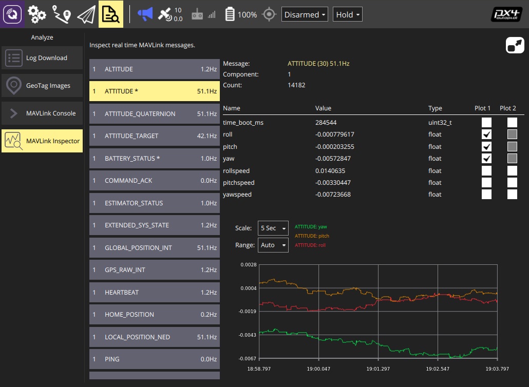 MAVLink inspector