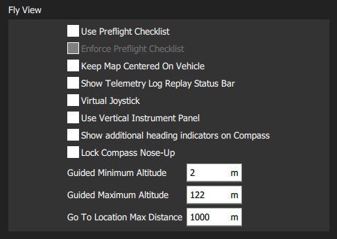 Fly View Settings