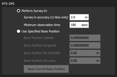 RTK GPS Settings