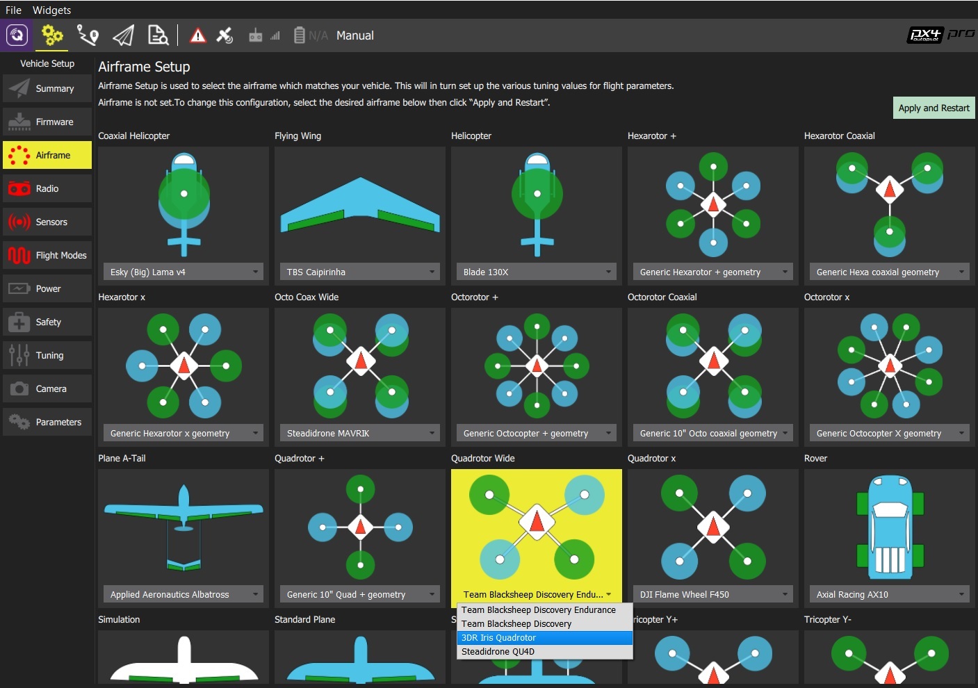 Airframe options