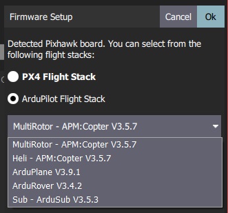 Select ArduPilot