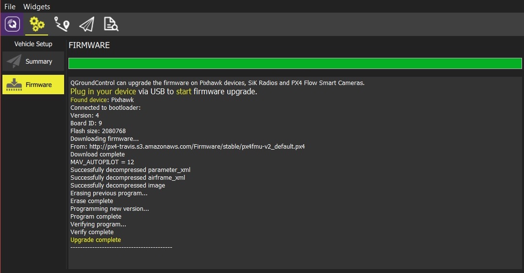 Firmware upgrade complete