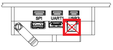 Warning - do not connect power port