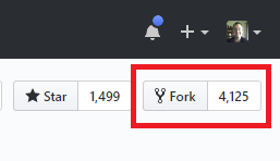 Github Fork button